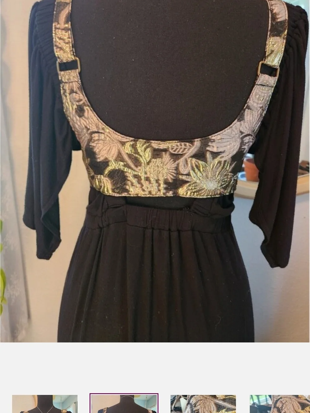 Joyfolie Tan and Gold Patterned Double-Buckle Harness